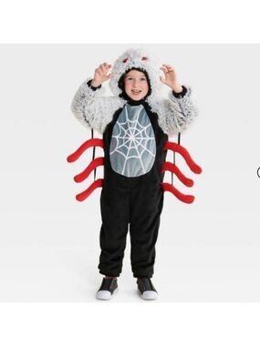 Kids Boy Girl Toddler Spider Halloween Purim Costume Jumpsuit Hyde & EEK 4-5T